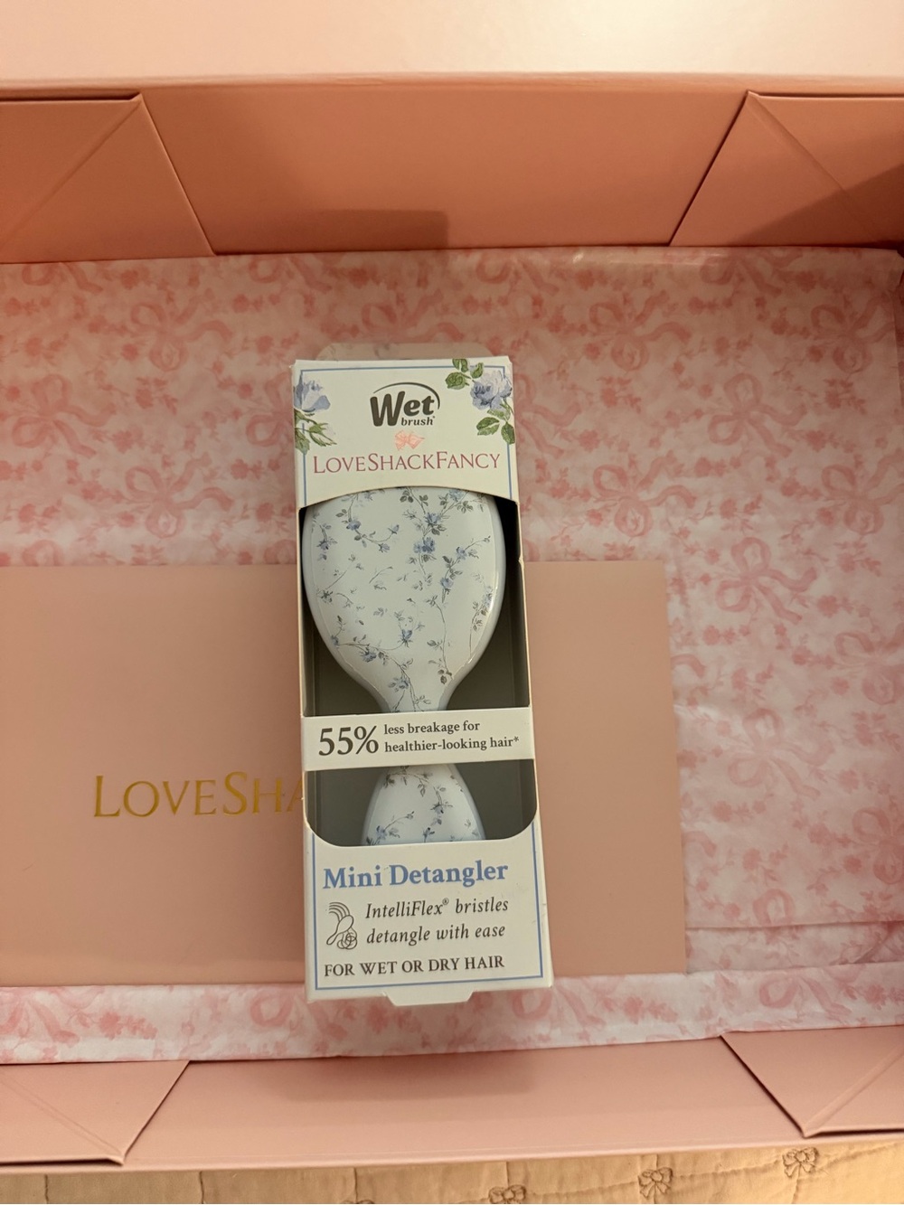 Wet Brush x LoveShackFancy Mini Detangler - Floral Blue